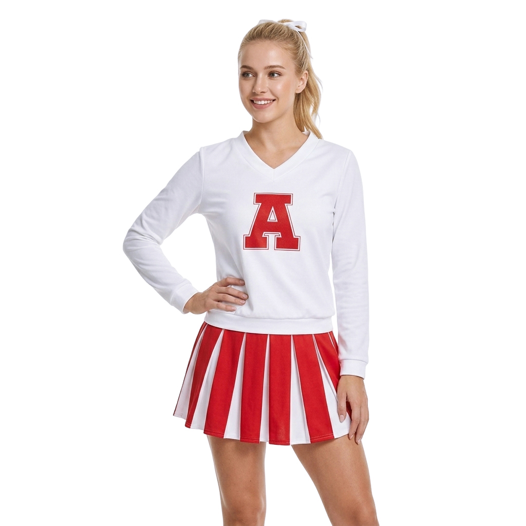Pleated Skirt Women - Strój Betty Nerd Cheerleaderki, damski kostium