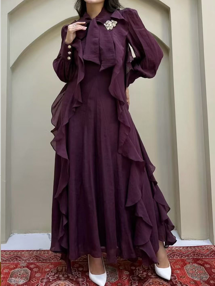 Women'S Fashion Trends Autumn 2025 - Sukienka damska w stylu retro, elegancka,