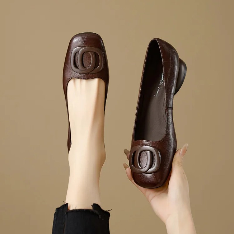 Women'S Fashion Footwear - Francuskie czółenka damskie, skórzane buty dla
