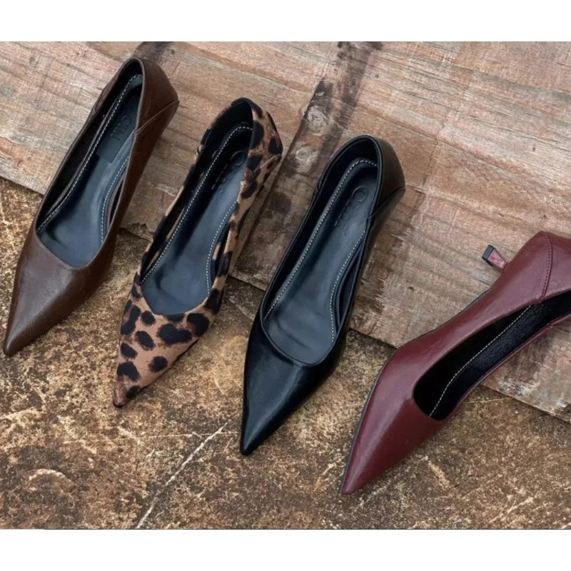 Women'S Fashion Footwear - 2024 Kobiety Seksowne Wysokie Obcasy Burgundy