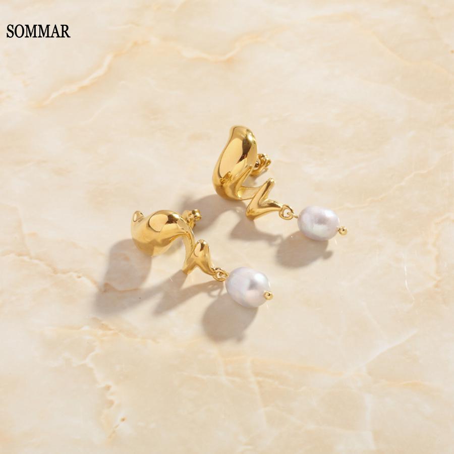 Women Fashion Online Shopping - SOMMAR zakupy online indie pozłacane kolczyki