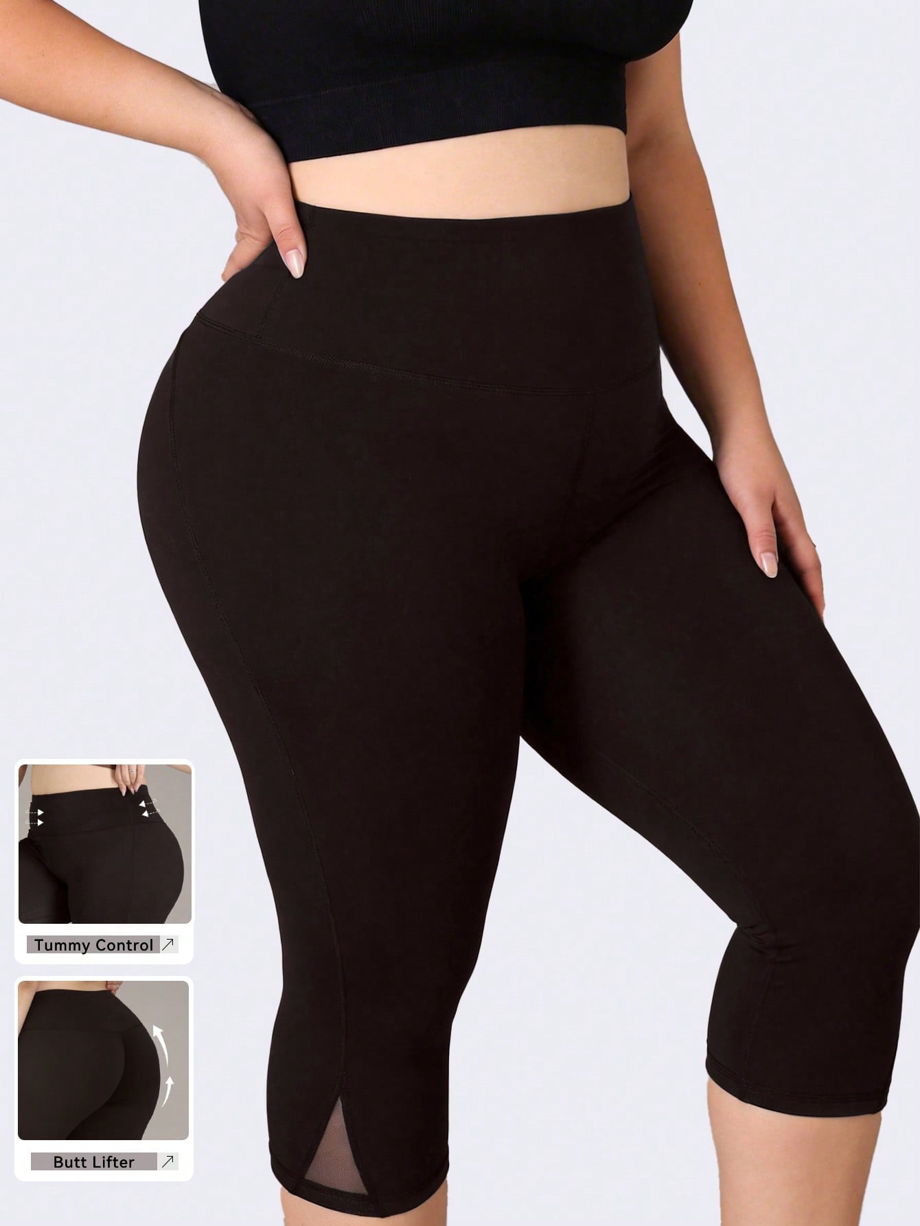 High Waist Leggings - Legginsy sportowe plus size damskie z