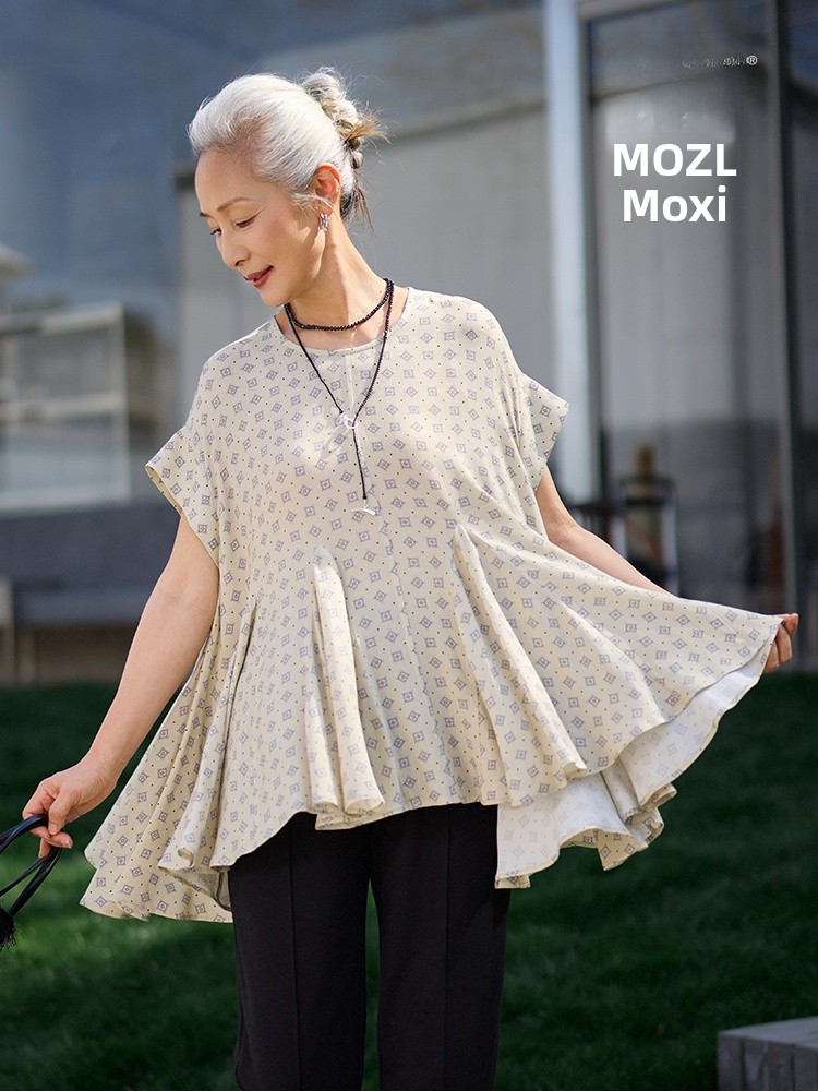 Women'S Fashion Of The 50S - Muzhi Modna letnia koszulka z krótkim