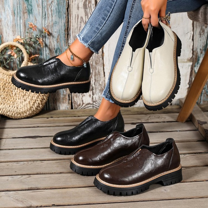 Women'S Fashion Loafers - Damskie buty w stylu retro brytyjskim,