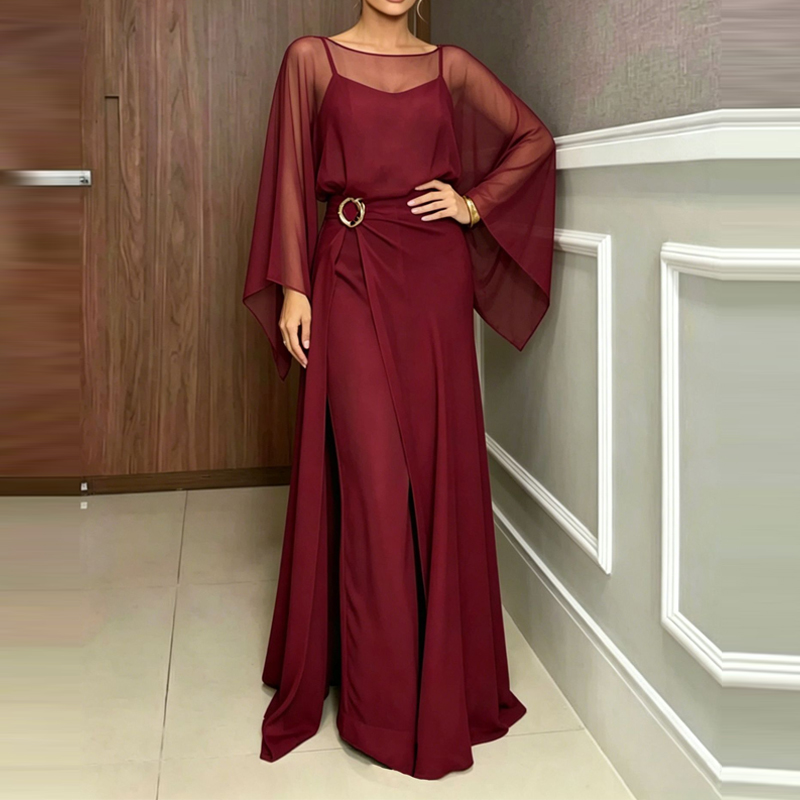 Women'S Fashion Vintage Off Shoulder Long Sleeve Jumpsuit - Eleganckie, proste kombinezony damskie z odkrytymi