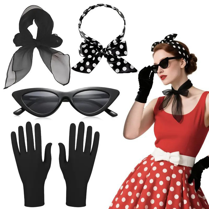 Women'S Fashion Of The 50S - Akcesoria do kostiumów retro z lat