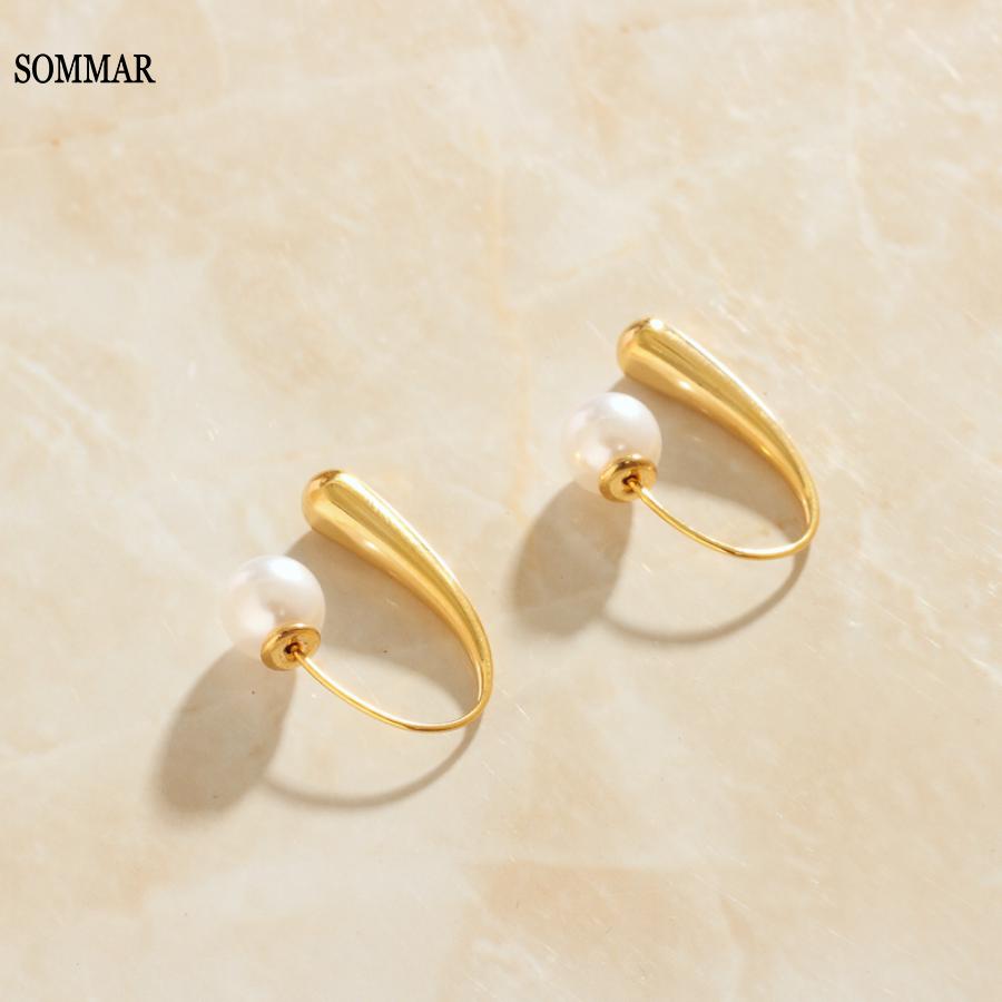 Women Fashion Online Shopping - SOMMAR zakupy online indie pozłacane kolczyki