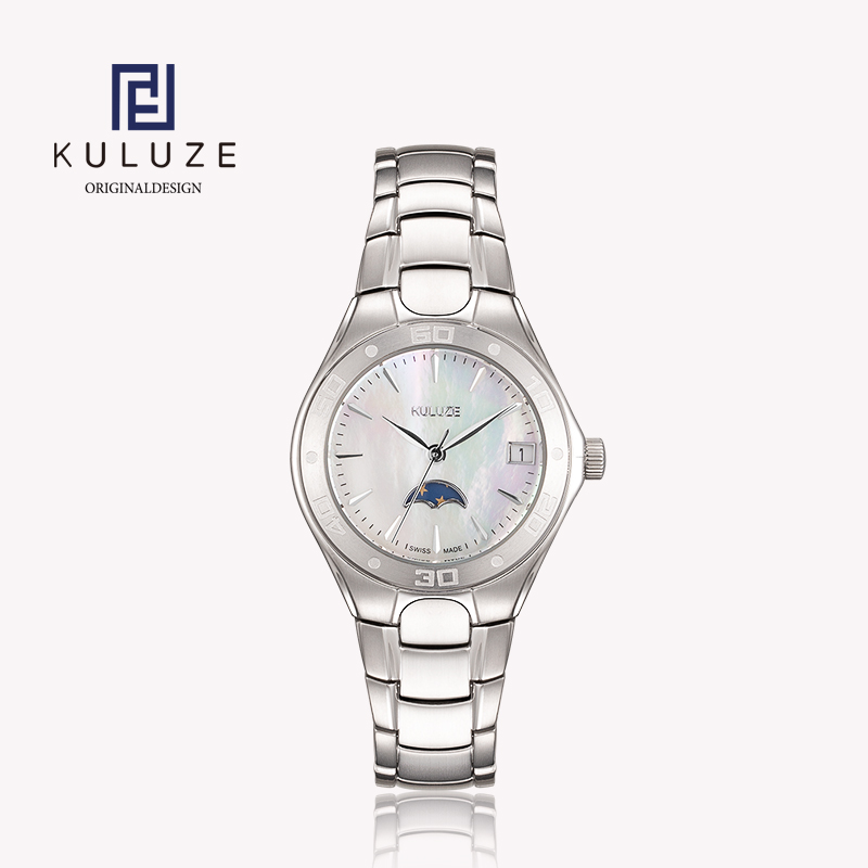 Women'S Fashion Digital Watch - KULUZE tytanu zegarek dla kobiet szwajcarski