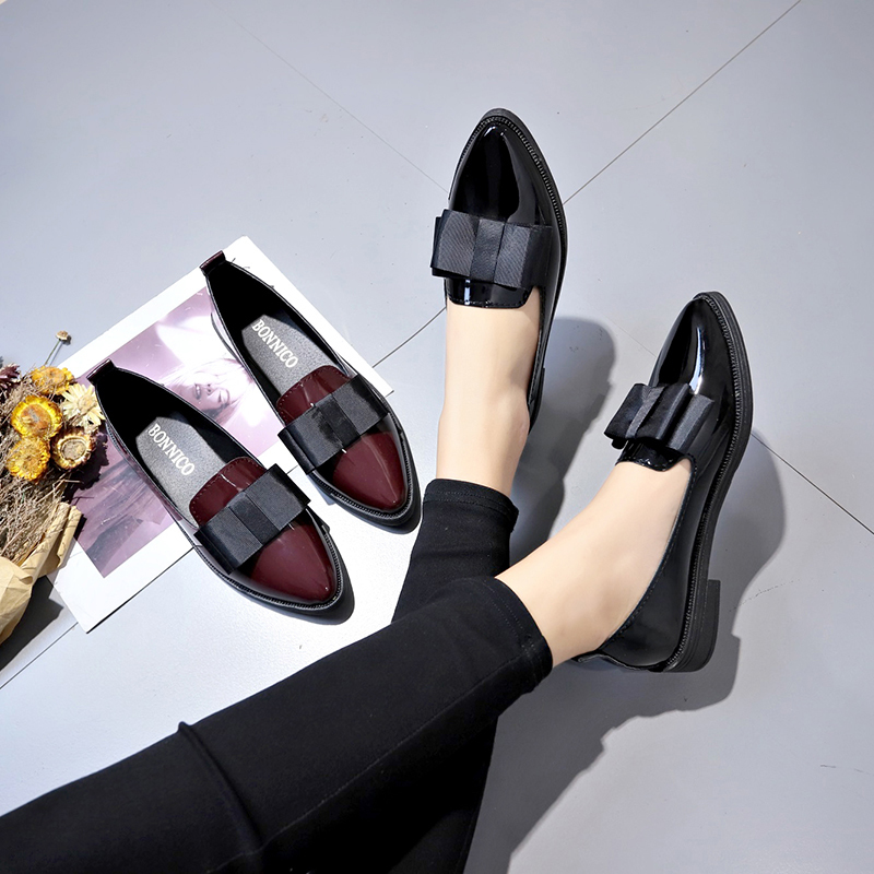 Czarne/Czerwone lakierowane ba – Women'S Fashion Loafers recenzja i cena