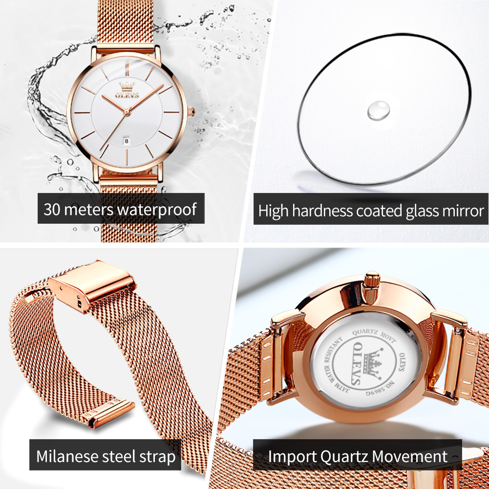 OLEVS Damski Zegarek 5869 Eleg – Women'S Fashion Quartz Watch recenzja i cena