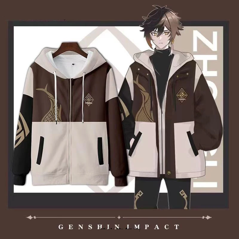 Genshin Impact Zhongli 3D Prin – Women'S Fashion Zip Hoodie recenzja i cena