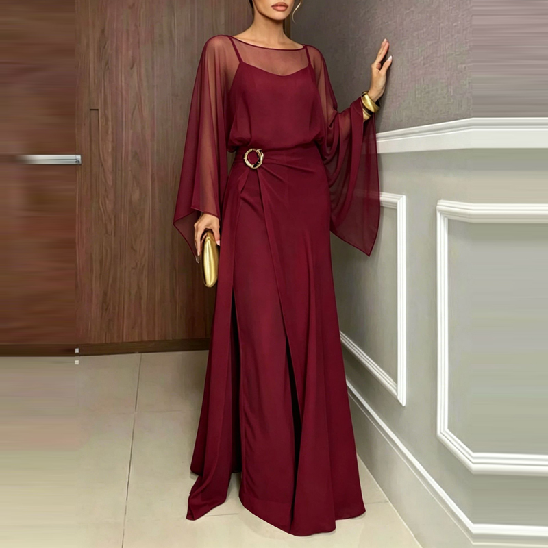 Damskie codzienne kombinezony  – Women'S Fashion Vintage Off Shoulder Long Sleeve Jumpsuit recenzja i cena