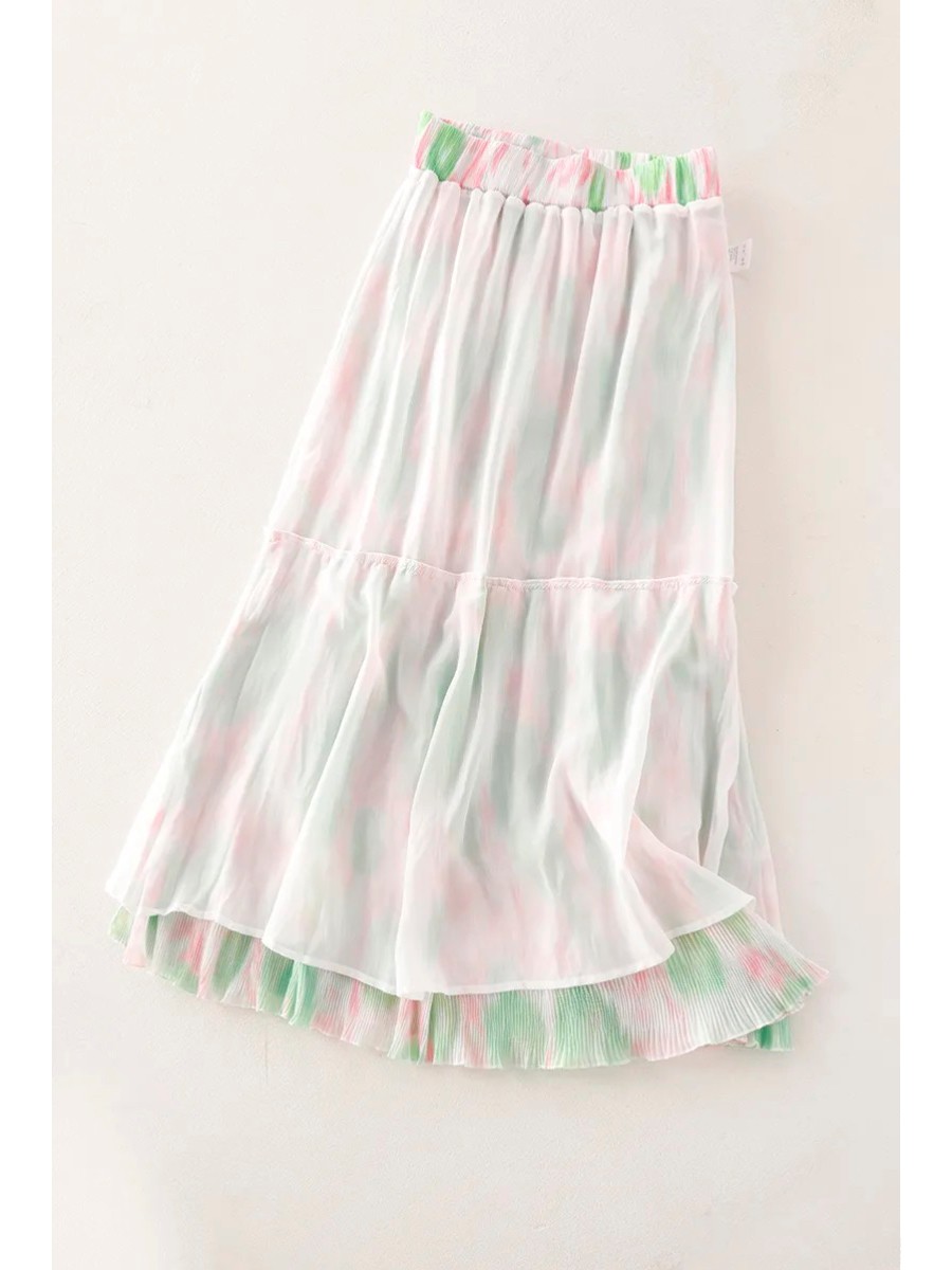 Spódnica szyfonowa w kwiatowy  – Pleated Skirt Women recenzja i cena