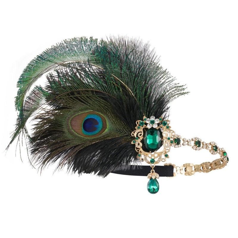 1920s Flapper Peacock Feather  – Women'S Fashion Roaring 20S recenzja i cena