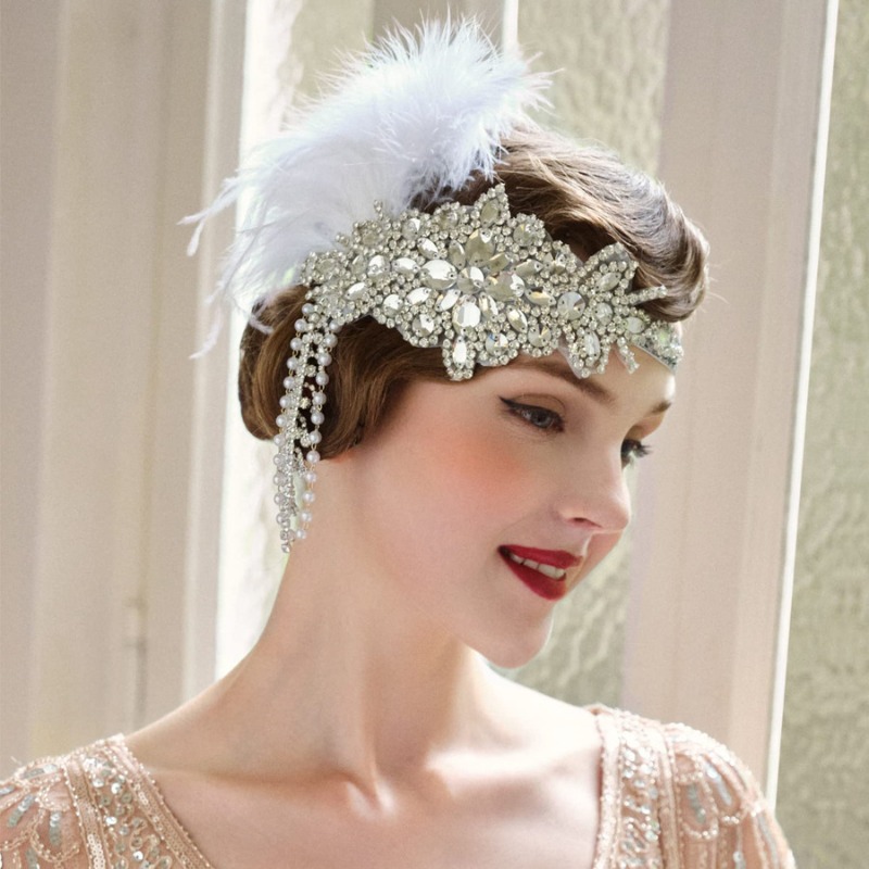 Vintage 1920s Flapper Headband – Women'S Fashion Roaring 20S recenzja i cena
