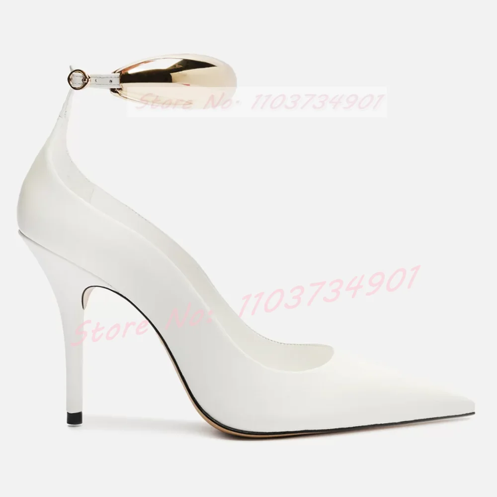 Gold Ring Ankle Strap Pumps Wo – Women Fashion Rings recenzja i cena