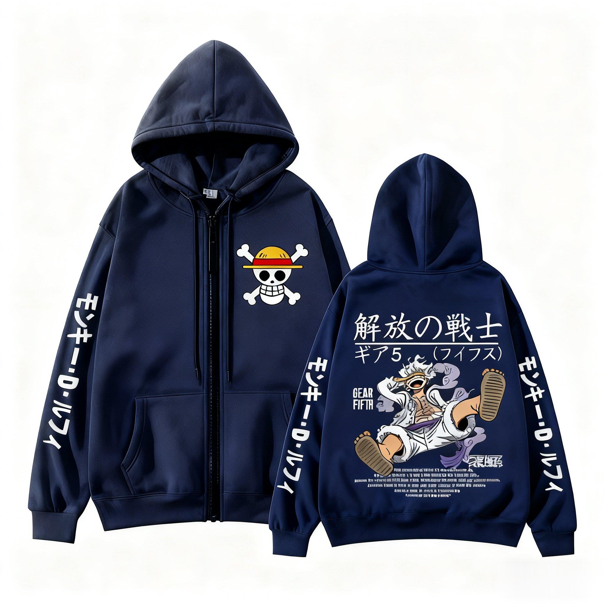 Bluza z kapturem Monkey D Luff – Women'S Fashion Zip Hoodie recenzja i cena