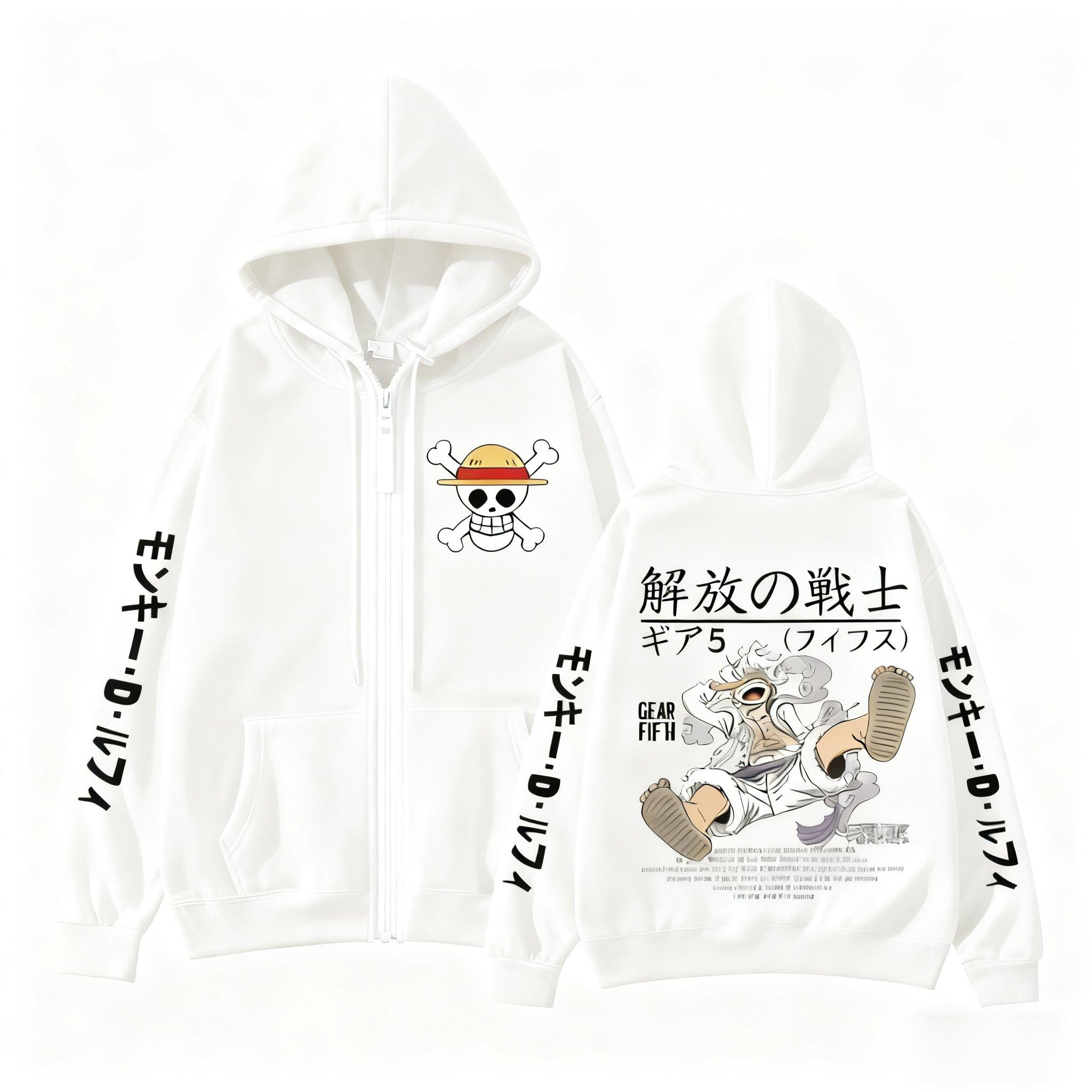Bluza z kapturem Monkey D Luff – Women'S Fashion Zip Hoodie recenzja i cena