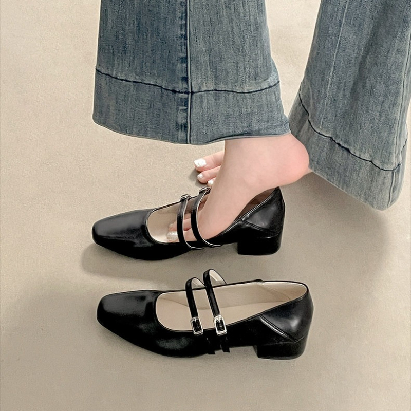 Kwadratowe noski, niski obcas, – Women'S Fashion Footwear recenzja i cena