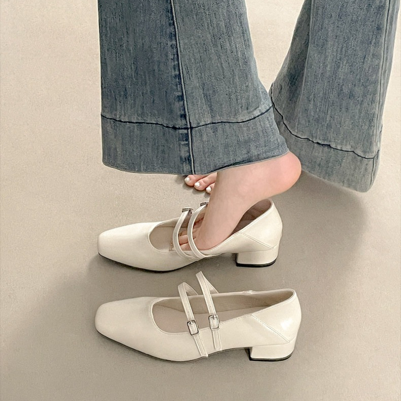 Kwadratowe noski, niski obcas, – Women'S Fashion Footwear recenzja i cena