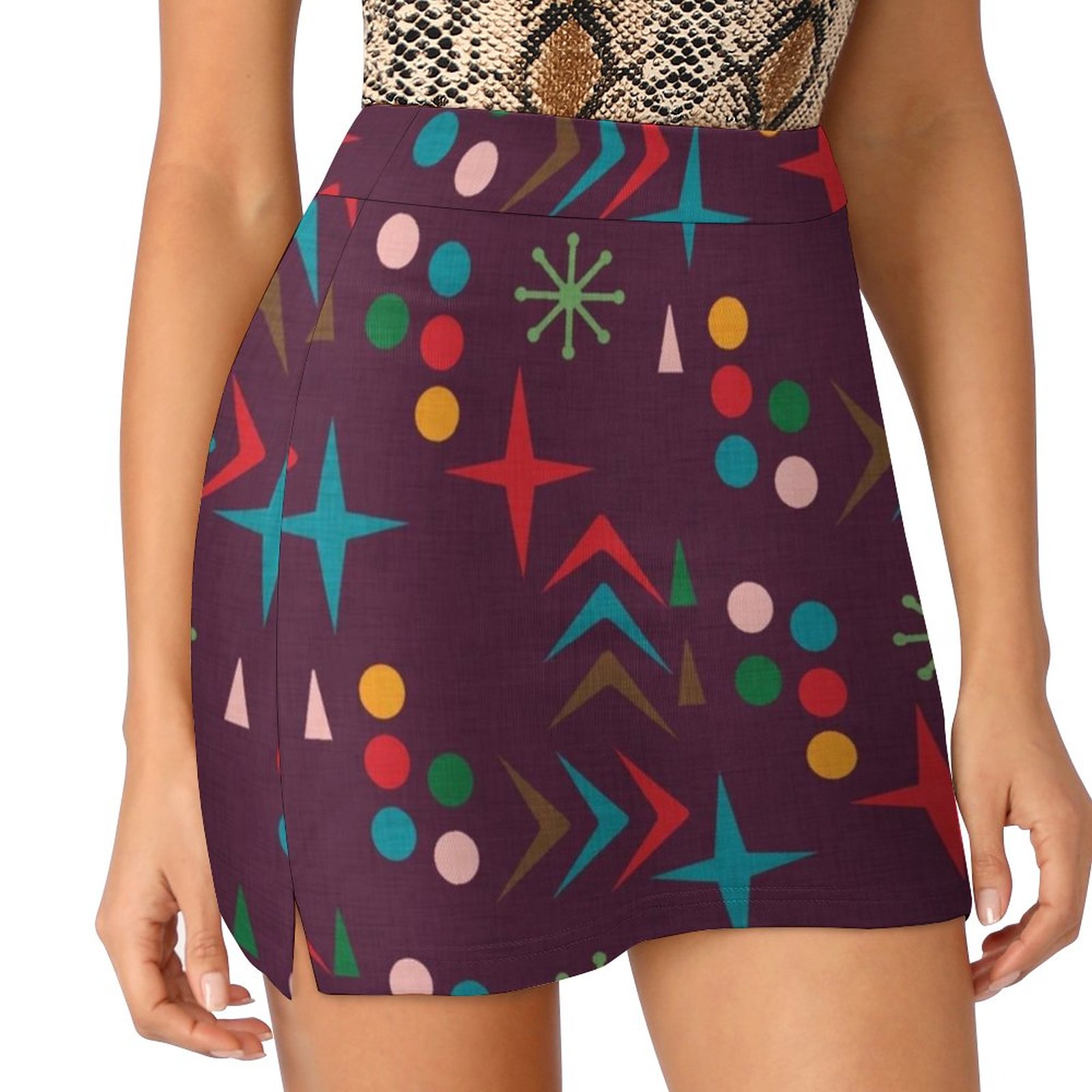 Atomic Pattern Purple Mid Cent – Women'S Fashion Of The 50S recenzja i cena