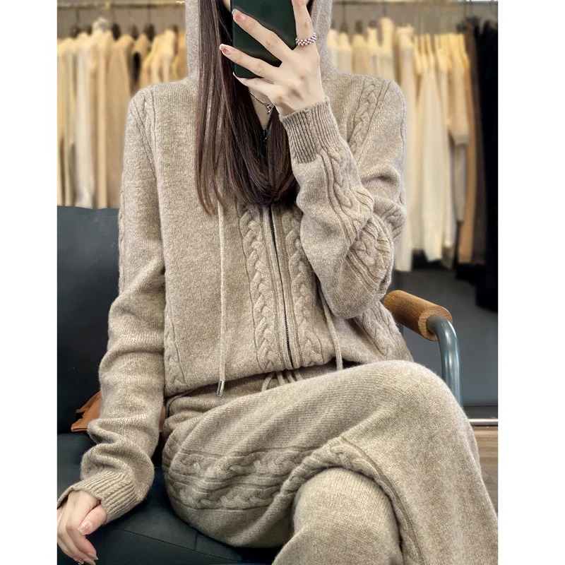 Damski komplet z czystego kasz – Women'S Fashion Zip Hoodie recenzja i cena